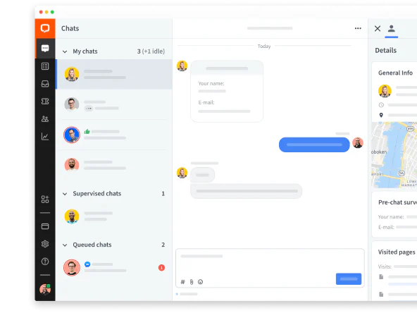 LiveChat® app to support customers
