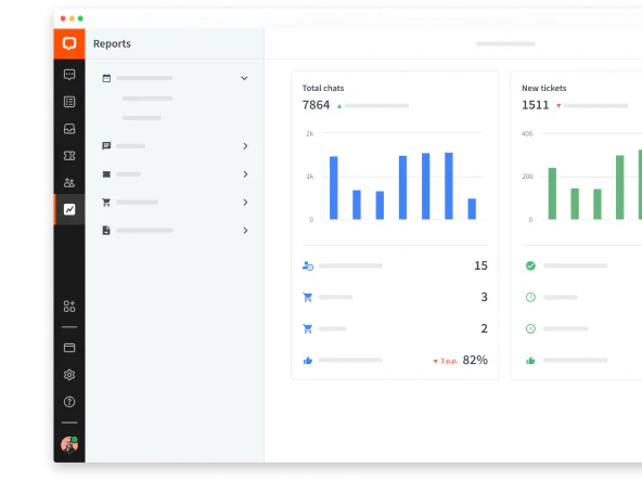 LiveChat® Reports in web app