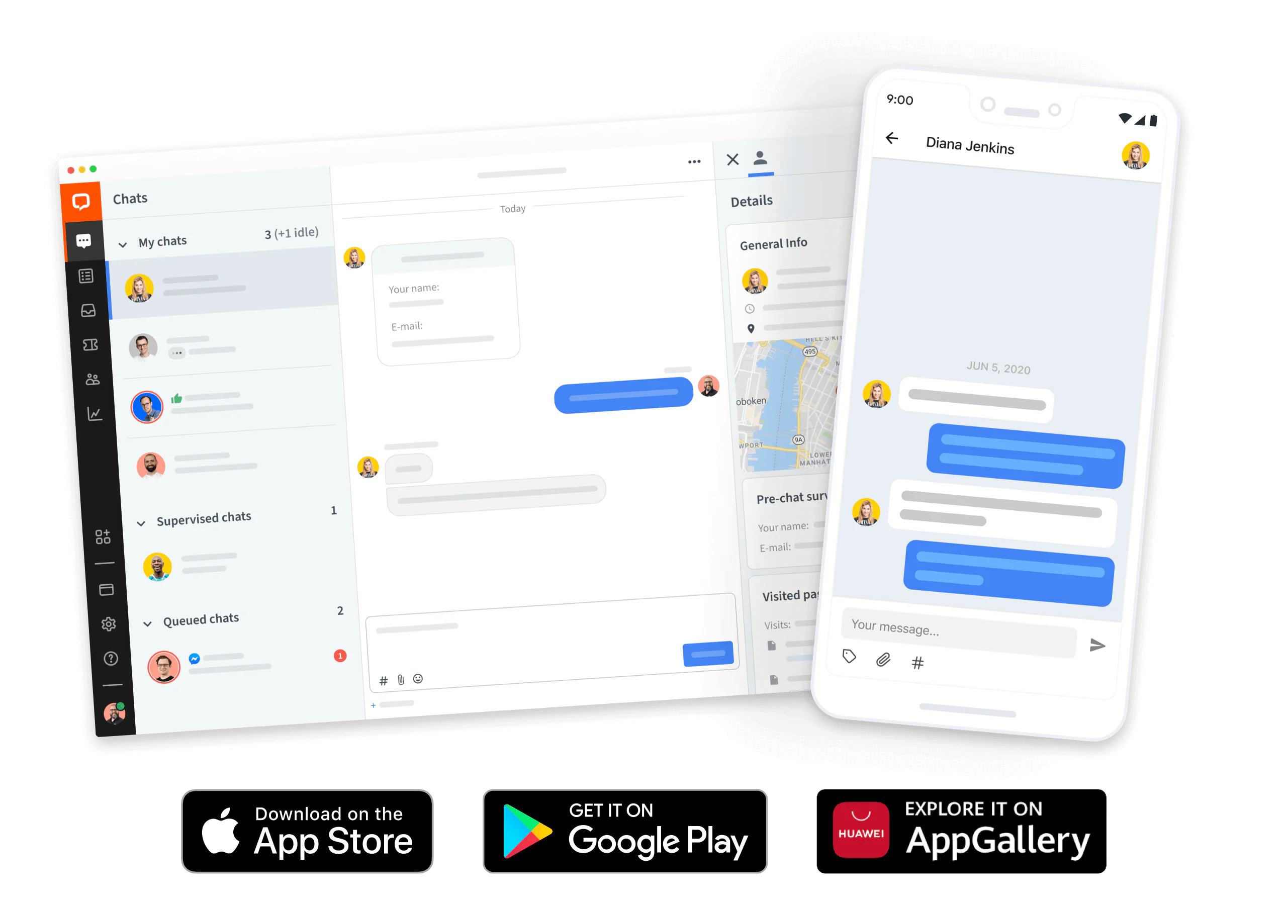 Switch LiveChat® applications