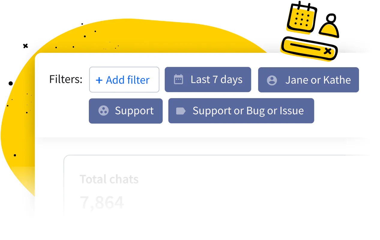 Filters view in LiveChat®