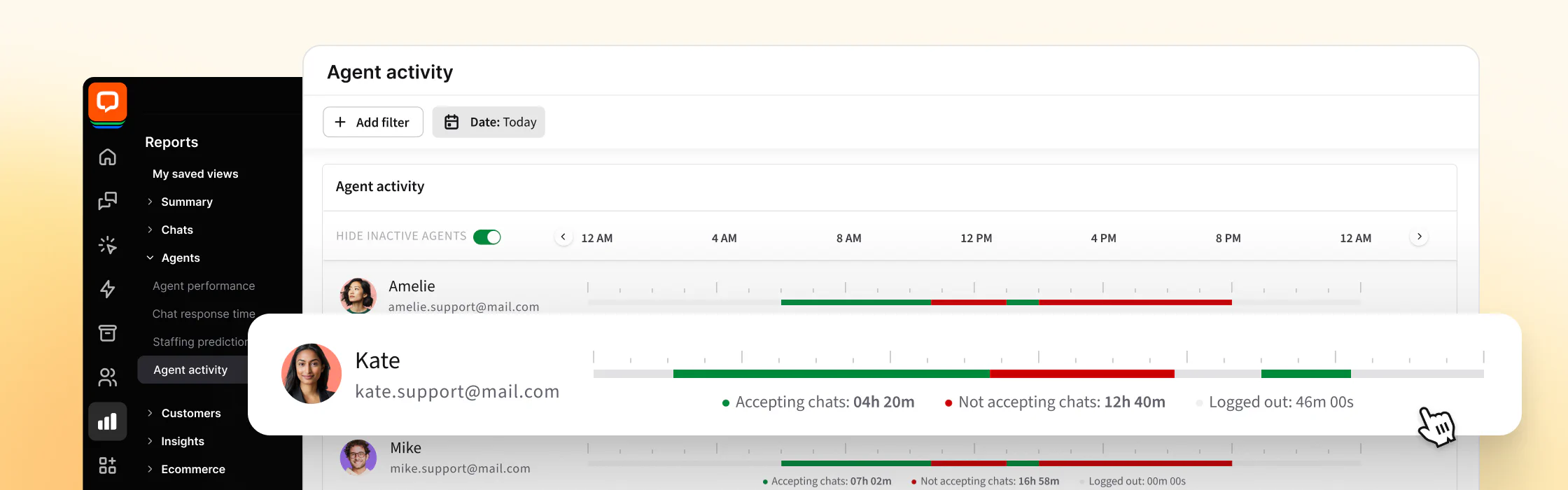 Phone showing LiveChat welcome screen during a live sports event for a customer placing a bet