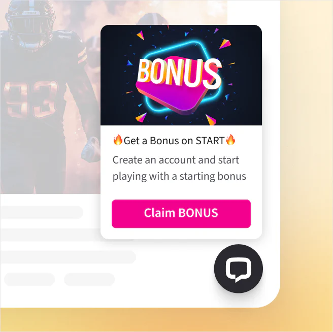 LiveChat widget displaying a campaign offering a bonus to boost engagement on a gaming platform
